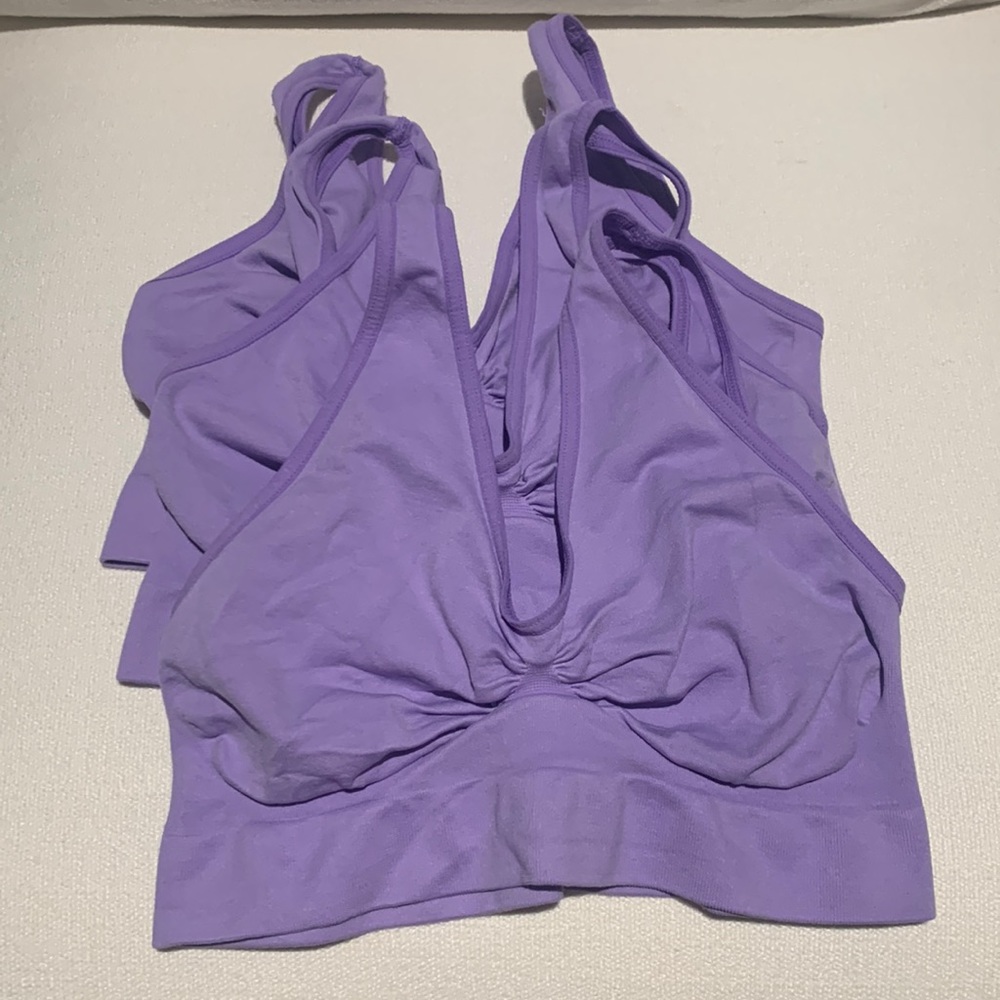 3 Purple bralettes - Shear Shapewear